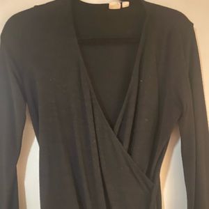 Gap Long Sleeve Wrap Front Top